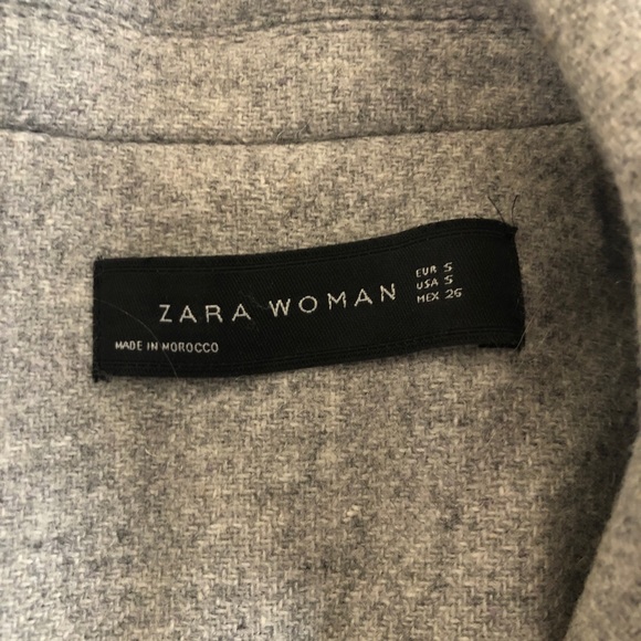 Zara Classic Two Button Gray Coat Size S - Picture 5 of 9